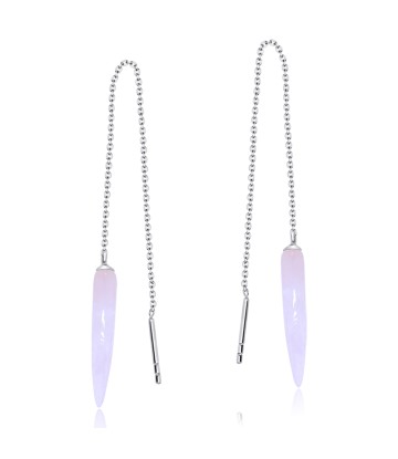 Rose Quartz Silver Earring STC-2085